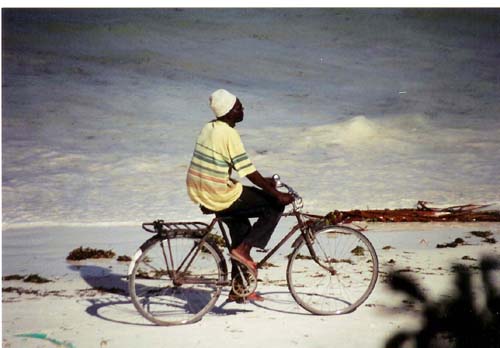 Jambiani Zanzibar- bike on beach