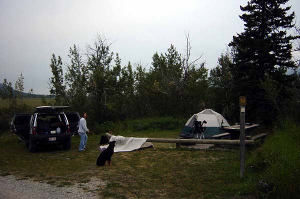 Waterton - our campsite