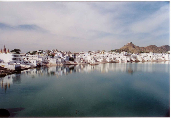 Pushkar - waterfront reflection